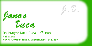 janos duca business card